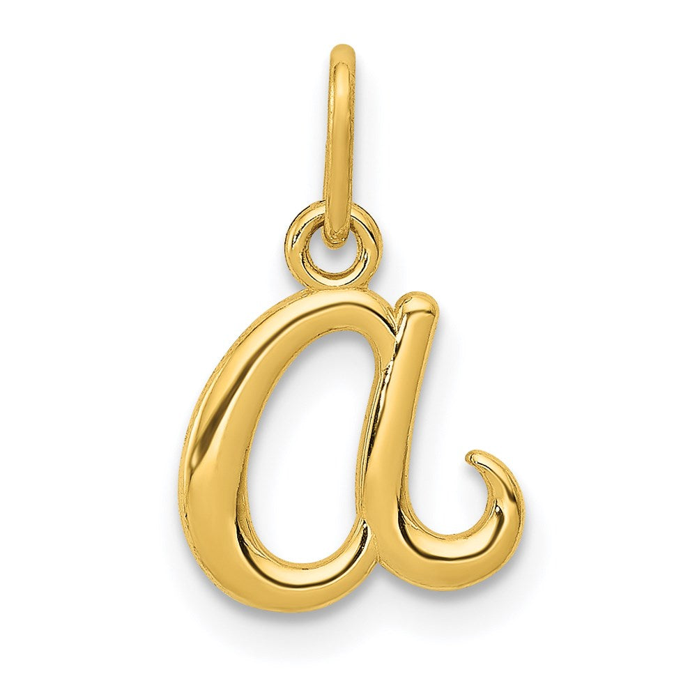 10K / 14K Yellow Gold Letter a Initial Charm - Product Photo