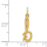10K / 14K Yellow Gold Letter b Initial Charm - Product Photo