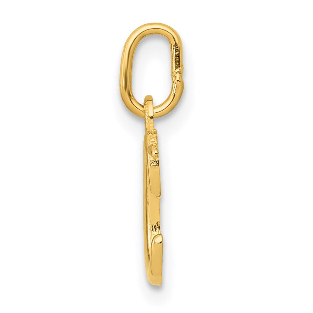 10K / 14K Yellow Gold Letter c Initial Charm - Product Photo