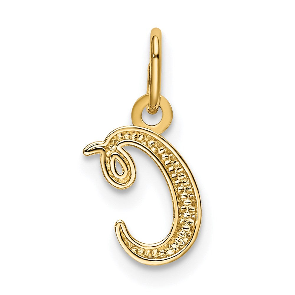10K / 14K Yellow Gold Letter c Initial Charm - Product Photo