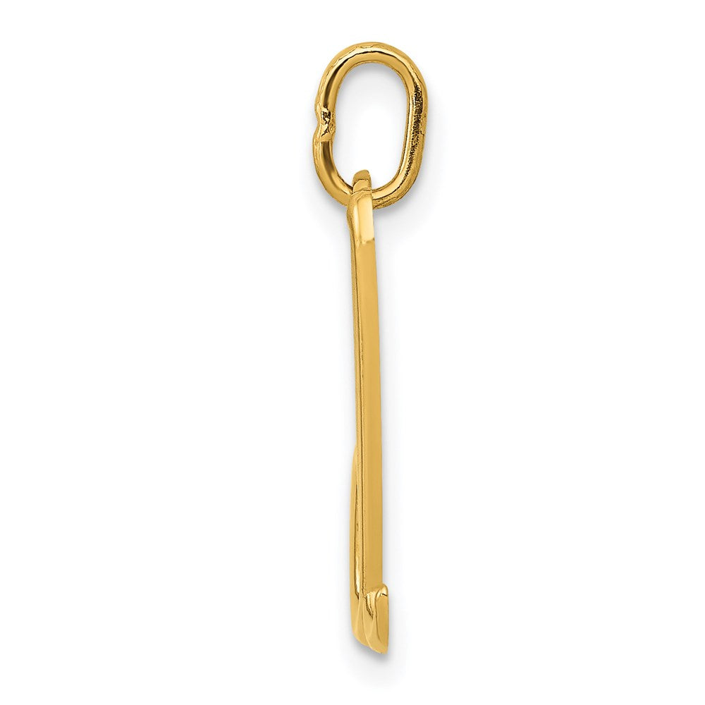 10K / 14K Yellow Gold Letter d Initial Charm - Product Photo