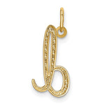 10K / 14K Yellow Gold Letter d Initial Charm - Product Photo