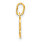 10K / 14K Yellow Gold Letter e Initial Charm - Product Photo