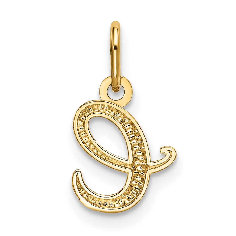 10K / 14K Yellow Gold Letter e Initial Charm - Product Photo