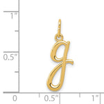 10K / 14K Yellow Gold Letter g Initial Charm - Product Photo