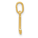 10K / 14K Yellow Gold Letter i Initial Charm - Product Photo