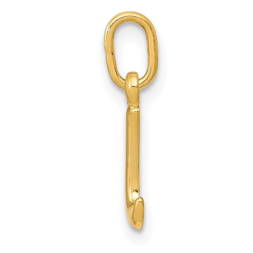 10K / 14K Yellow Gold Letter i Initial Charm - Product Photo