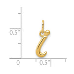 10K / 14K Yellow Gold Letter i Initial Charm - Product Photo