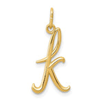 10K / 14K Yellow Gold Letter k Initial Charm - Product Photo