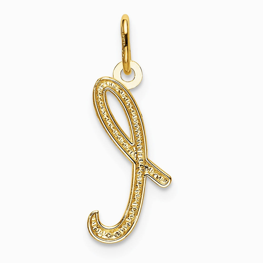 10K / 14K Yellow Gold Letter l Initial Charm - Product Photo