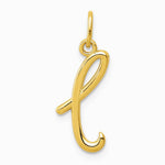 10K / 14K Yellow Gold Letter l Initial Charm - Product Photo
