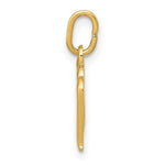 10K / 14K Yellow Gold Letter m Initial Charm - Product Photo