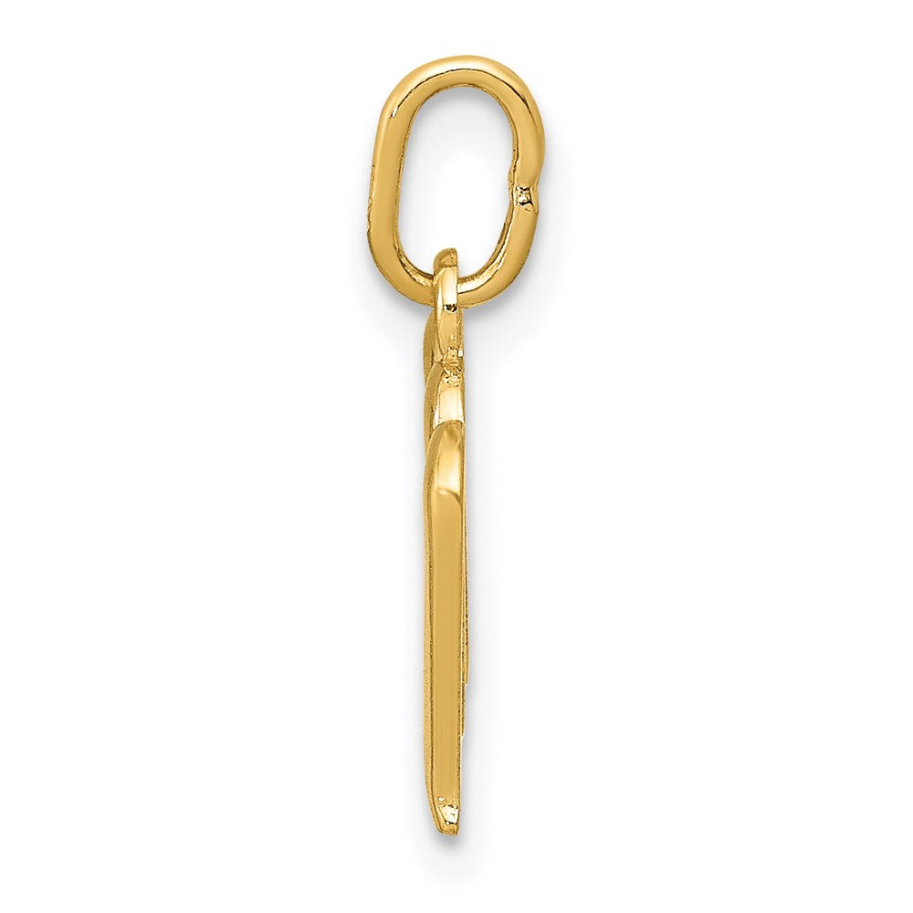 10K / 14K Yellow Gold Letter m Initial Charm - Product Photo