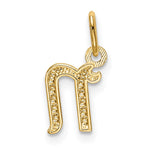 10K / 14K Yellow Gold Letter n Initial Charm - Product Photo