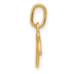 10K / 14K Yellow Gold Letter r Initial Charm - Product Photo