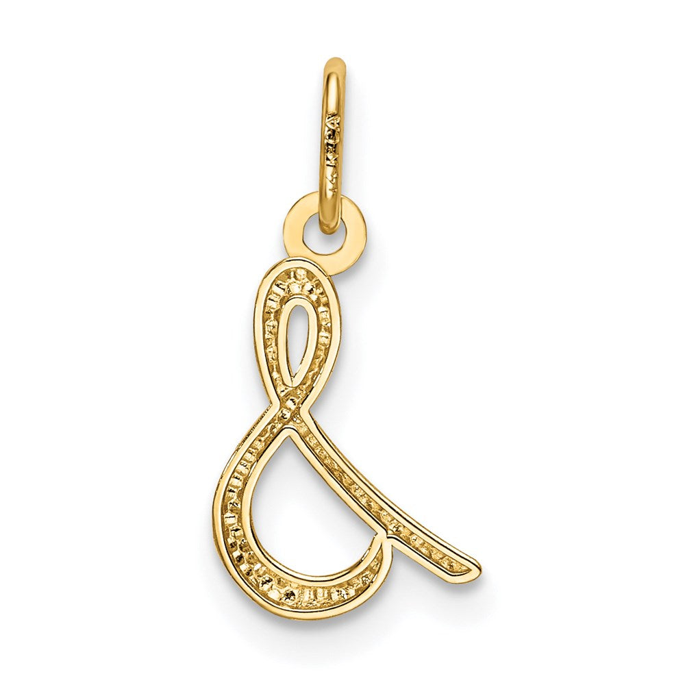 10K / 14K Yellow Gold Letter s Initial Charm - Product Photo