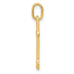 10K / 14K Yellow Gold Letter t Initial Charm - Product Photo