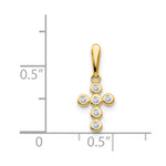 14k CZ Children's Cross Pendant - Product Photo