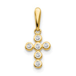 14k CZ Children's Cross Pendant - Product Photo