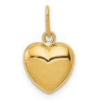 14K Polished 3-D Puffed Heart Charm - Product Photo