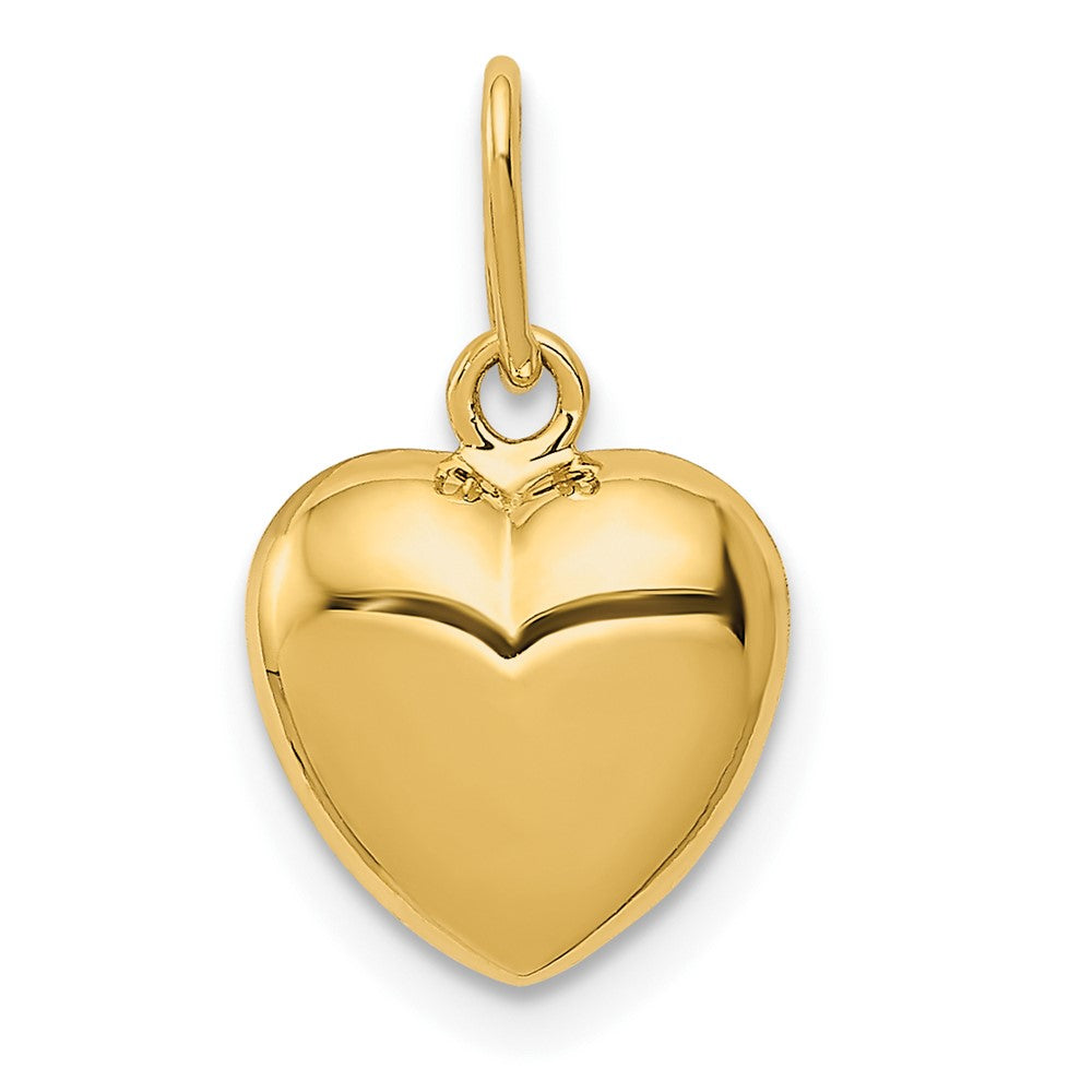 14K Polished 3-D Puffed Heart Charm - Product Photo