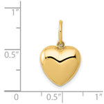 14K Polished 3-D Puffed Heart Pendant - Product Photo