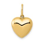 14K Polished 3-D Puffed Heart Pendant - Product Photo
