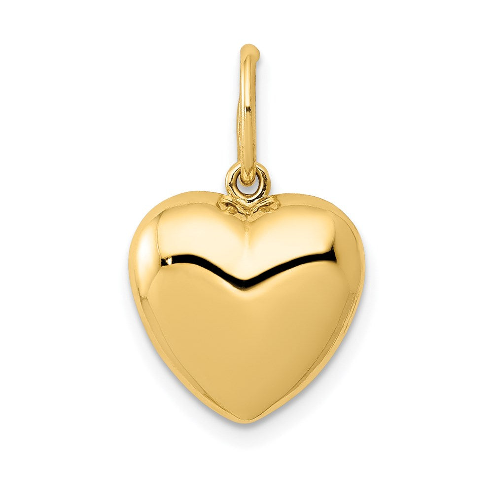 14K Polished 3-D Puffed Heart Pendant - Product Photo