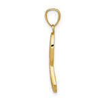 14k Gold Polished HOPE Ribbon Pendant - Product Photo