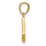 14k Gold Polished Music Note Pendant - Product Photo