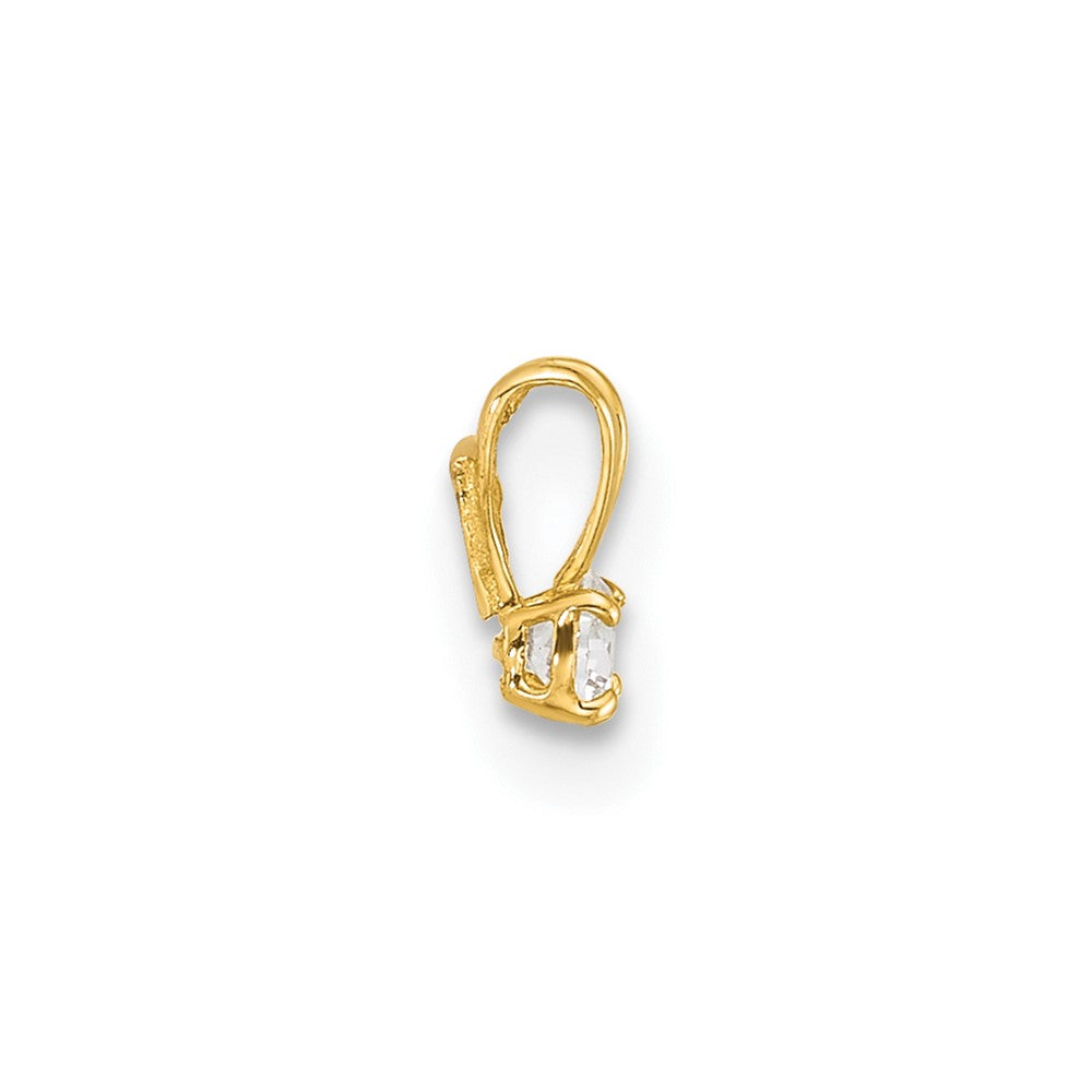 14k Childrens Tiny CZ Pendant - Product Photo