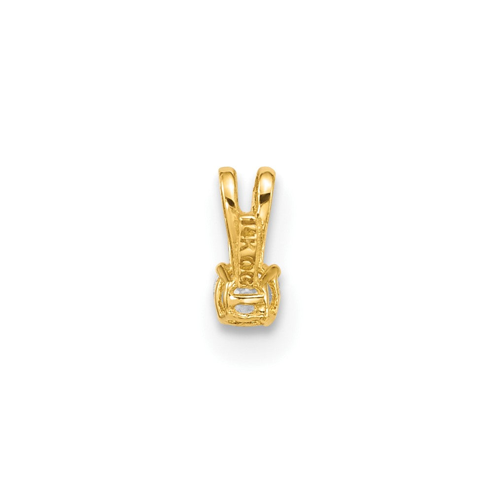 14k Childrens Tiny CZ Pendant - Product Photo