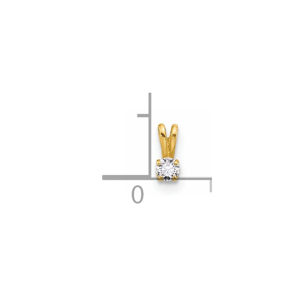 14k Childrens Tiny CZ Pendant - Product Photo