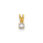 14k Childrens Tiny CZ Pendant - Product Photo
