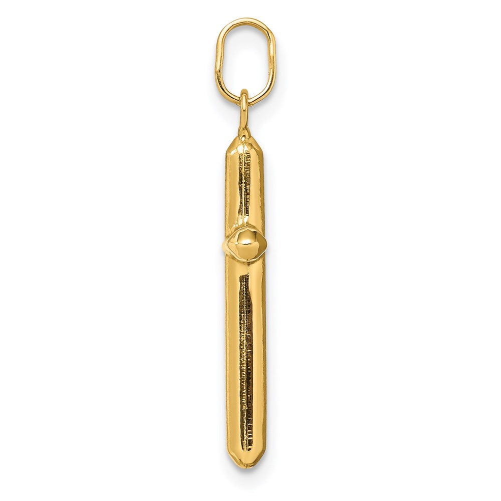14k Polished Hollow Latin Cross Charm - Product Photo