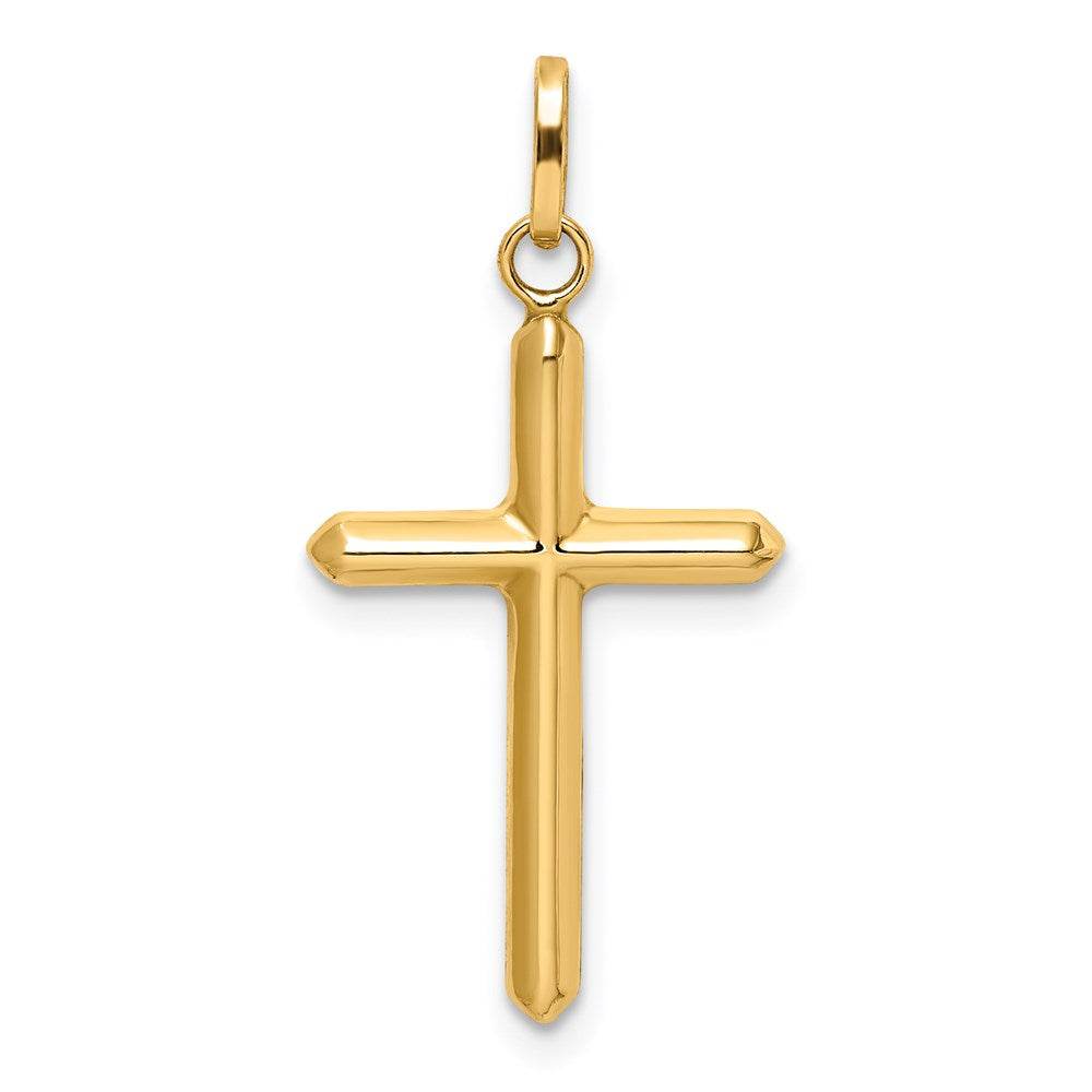 14k Polished Hollow Latin Cross Charm - Product Photo