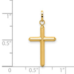 14k Polished Hollow Latin Cross Charm - Product Photo