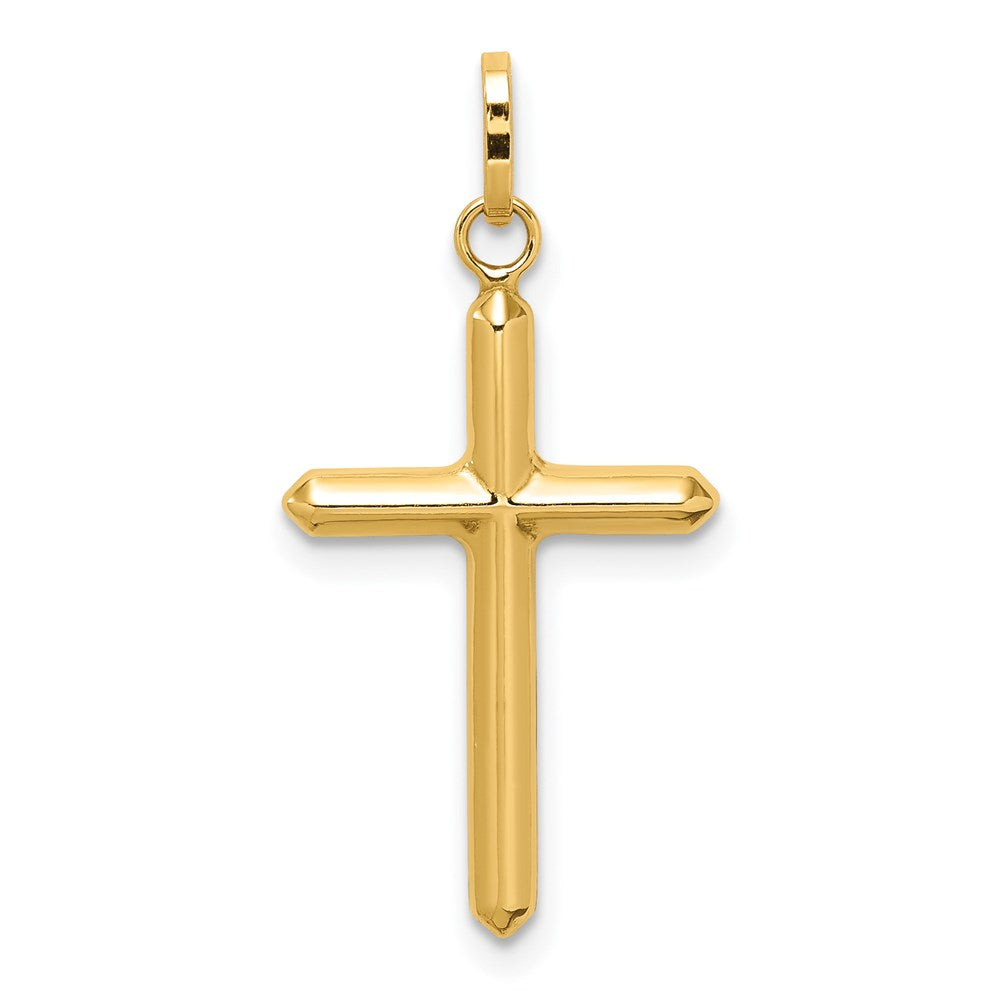 14k Polished Hollow Latin Cross Charm - Product Photo