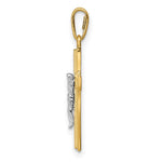 14K Two-tone Crucifix Pendant - Product Photo
