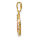 14K Two-tone Our Lady of Guadalupe CZ Pendant - Product Photo