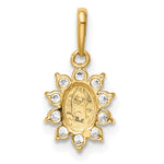 14K Our Lady of Guadalupe CZ Pendant - Product Photo