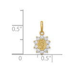 14K Our Lady of Guadalupe CZ Pendant - Product Photo