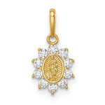 14K Our Lady of Guadalupe CZ Pendant - Product Photo