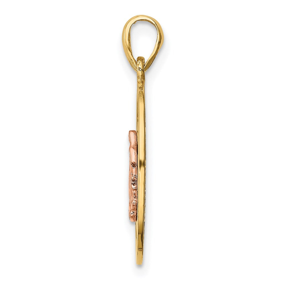 14K Two-tone Our Lady of Guadalupe Pendant - Product Photo