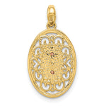 14K Two-tone Our Lady of Guadalupe Pendant - Product Photo