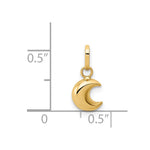 14k Polished Puffed Moon Charm - Product Photo