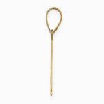 10K / 14K Yellow Gold Polished Etched Letter A Initial Pendant - Product Photo