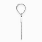 14K White Gold 14kw Polished Script Letter T Initial Pendant - Product Photo