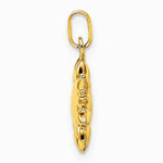 14K Yellow Gold Polished Puffed Sun Pendant - Product Photo