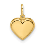 14K Yellow Gold Polished Puffed Heart Pendant - Product Photo